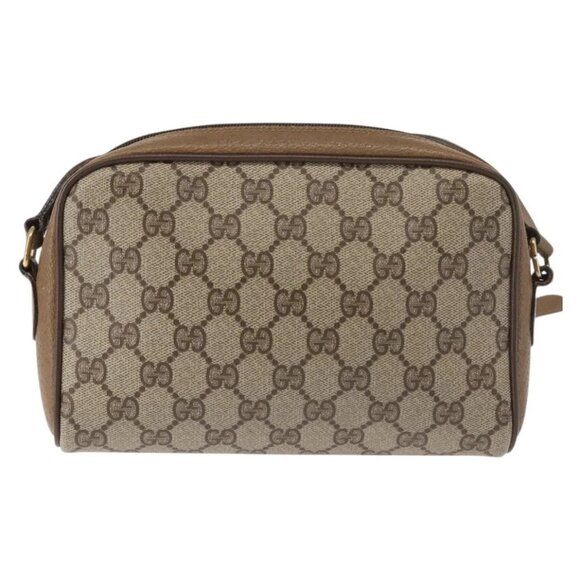 GUCCI GG Supreme Web Sherry Line Shoulder Bag PVC Beige 116 02 089 Auth BA6301 - Picture 2 of 16